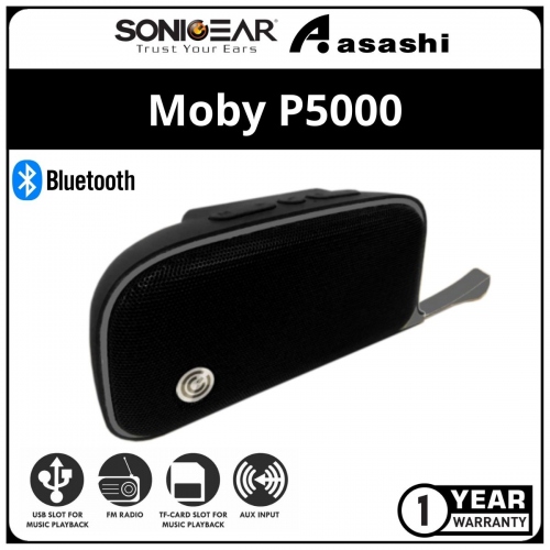 Sonic Gear Moby P5000 (Black) Portable Bluetooth Speaker (1 yrs Limited Hardware Warranty)