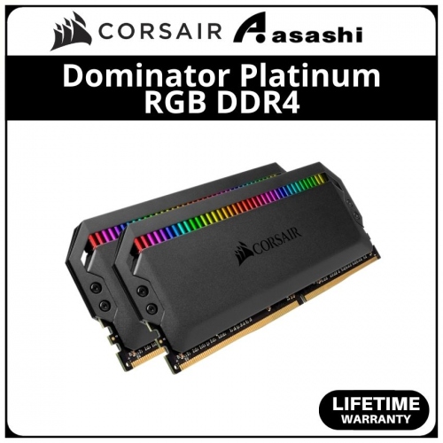 Corsair Dominator Platinum Black RGB DDR4 16GB(2x8GB) 3200MHz CL16 XMP Support Performance PC Ram - CMT16GX4M2C3200C16
