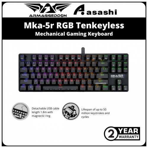 Armaggeddon Mka-5r RGB Tenkeyless Mechanical Gaming Keyboard