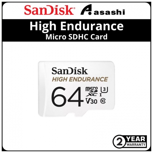 Sandisk (SDSQQNR-064G-GN6IA) 64GB UHS-I U3 V30 Class10 High Endurance Video Monitoring MicroSDXC Card - Up to 100MB/s Read Speed,40MB/s Write Speed