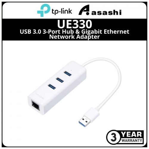 TP-Link UE330 USB 3.0 3-Port Hub & Gigabit Ethernet Network Adapter