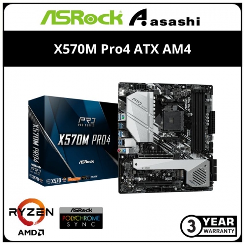 ASRock X570M Pro4 ATX AM4 Motherboard