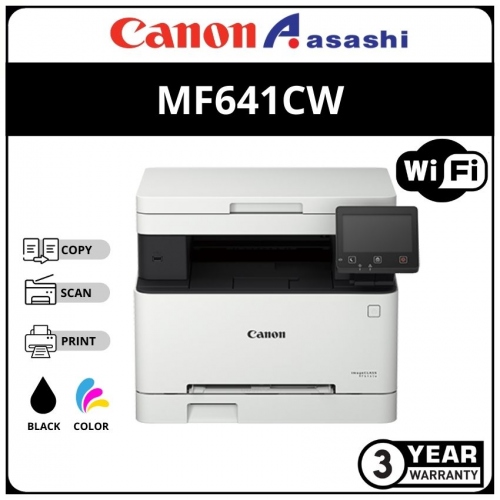 Canon MF641CW Imageclass AIO Color Laser Printer (Print/Scan/Copy/Wirless/Direct USB Printing/3yrs)