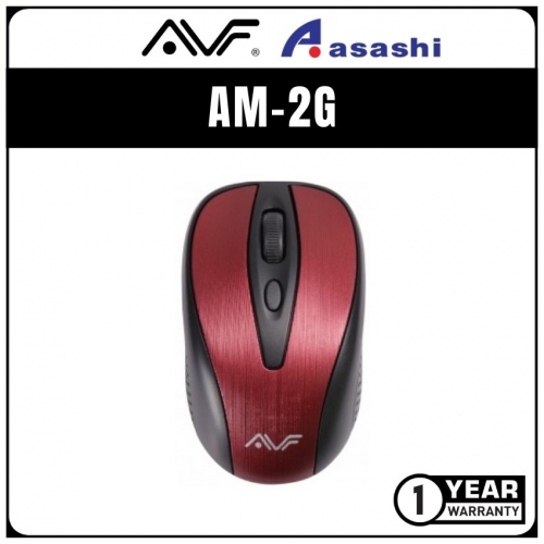 AVF (AM-2G) 2.4G 1600dpi Wireless Optical Mouse - Red