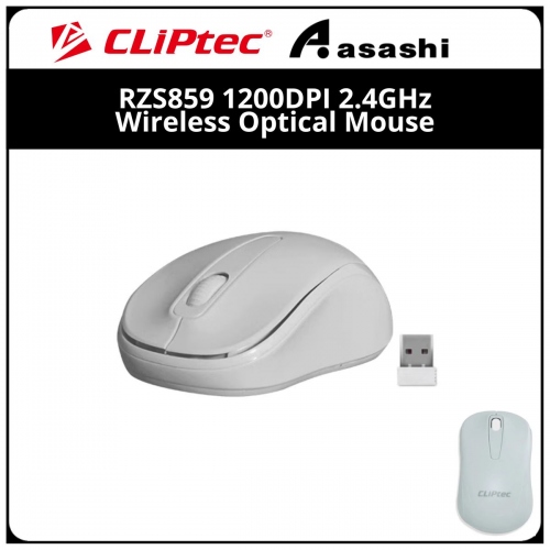 Cliptec RZS859 (Grey) 1200dpi 2.4GHz Wireless Optical Mouse - Young