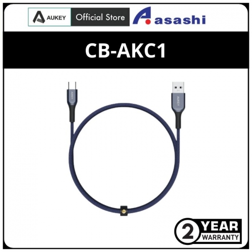 AUKEY CB-AKC1 (Blue) USB A To USB C Quick Charge 3.0 Kevlar Cable - 1.2M