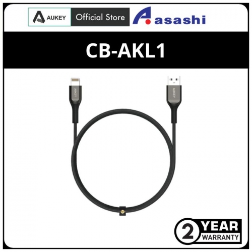 AUKEY CB-AKL1 (Black) MFI USB A To Lightning Kevlar Cable - 1.2 Meter