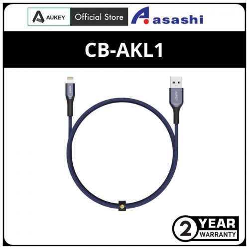 AUKEY CB-AKL1 (Blue) MFI USB A To Lightning Kevlar Cable - 1.2 Meter