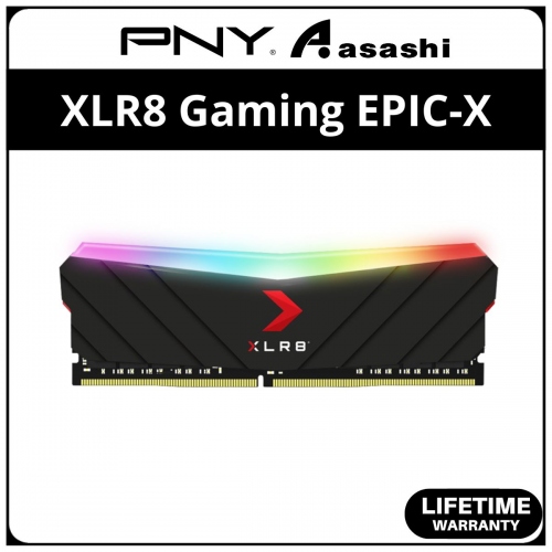 PNY XLR8 Gaming EPIC-X Black RGB DDR4 8GB 3200MHz CL16 XMP Support Gaming PC Ram - MD8GD4320016XRGB