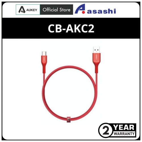 AUKEY CB-AKC2 (Red) USB A To USB C Quick Charge 3.0 Kevlar Cable - 2M