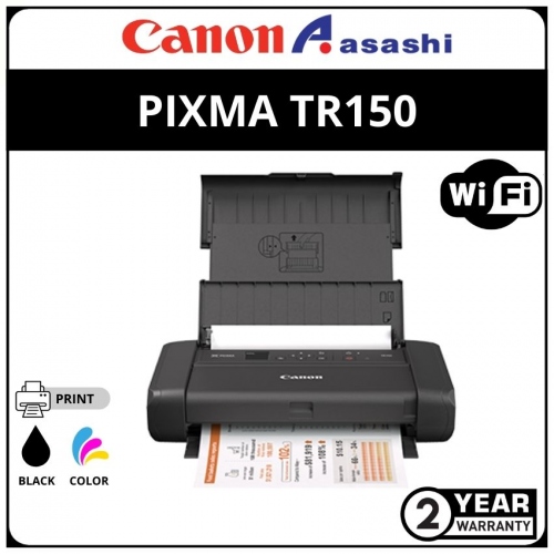 Canon TR150 With Battery Portable Printer (Print,Support Dual Band, Direct wireless,Fast charge support USB Type-C,Borderless Up to A4) 1+1 In House Warranty