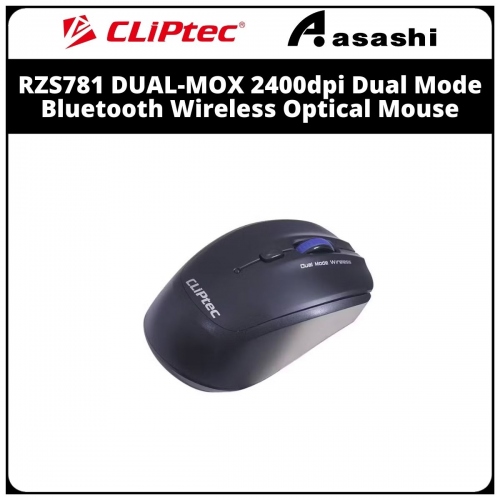 CLiPtec RZS781 DUAL-MOX 2400dpi Dual Mode Bluetooth Wireless Optical Mouse