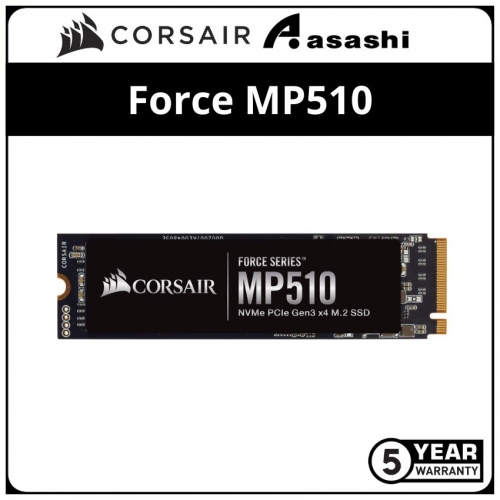 Corsair Force MP510 4TB M.2 2280 PCIE Gen3 x4 NVMe SSD - CSSD-F4000GBMP510 (Up to 3480MB/s Read & 2700MB/s Write)