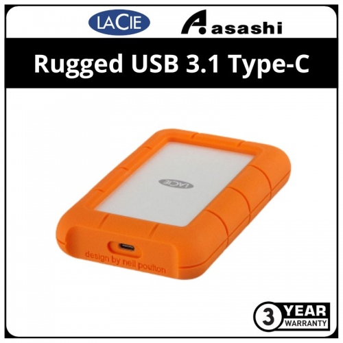 Lacie Rugged 2TB USB 3.1 Type-C Portable Harddisk (STFR2000800)