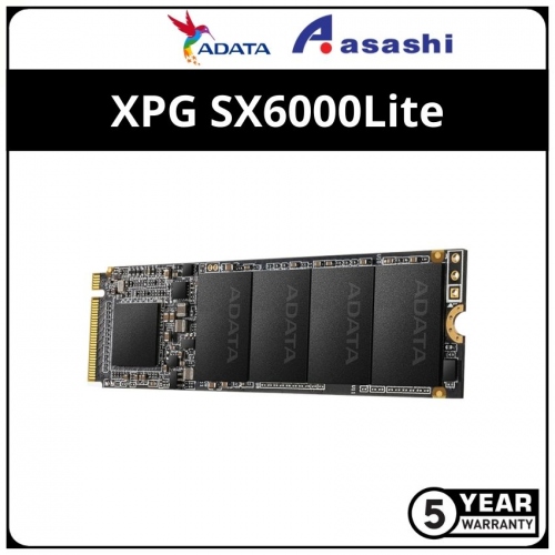 ADATA XPG SX6000Lite 512GB M.2 2280 PCIE Gen3 x4 NVMe SSD - ASX6000LNP-512GT-C (Up to 1800MB/s Read & 900MB/s Write)