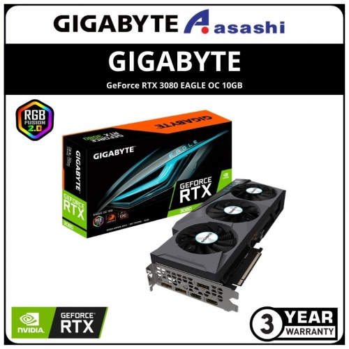 GIGABYTE GeForce RTX 3080 EAGLE OC 10GB GDDR6X Graphic Card (GV-N3080EAGLE OC-10GD)