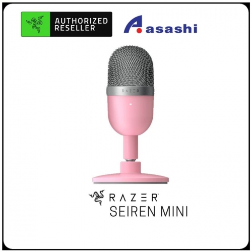 PROMO - Razer Seiren Mini - Quartz Pink (Condenser Microphone, Supercardioid Pick-Up Pattern, Build-in Shock Mount)
