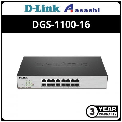 D-Link DGS-1100-16 16 Port Web Smart Gigabit Switch