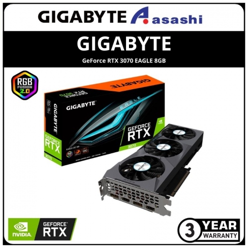 GIGABYTE GeForce RTX 3070 EAGLE 8GB GDDR6 Graphic Card (GV-N3070EAGLE-8GD)