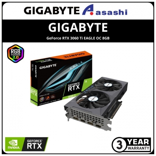 GIGABYTE GeForce RTX 3060 Ti EAGLE OC 8GB GDDR6 Graphic Card (GV-N306TEAGLE OC-8GD)