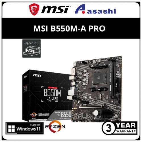 MSI B550M-A PRO (AM4) mATX Motherboard