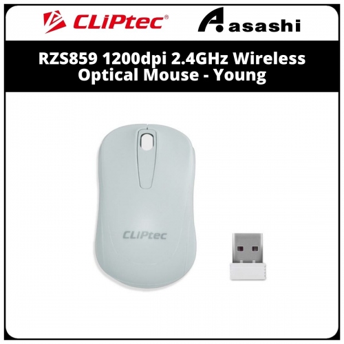 Cliptec RZS859 (Green) 1200dpi 2.4GHz Wireless Optical Mouse - Young