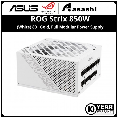 ASUS ROG Strix 850G (White) 80+ Gold, Full Modular Power Supply (10 Years Warranty)