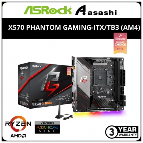 ASROCK X570 PHANTOM GAMING-ITX/TB3 (AM4) Motherboard