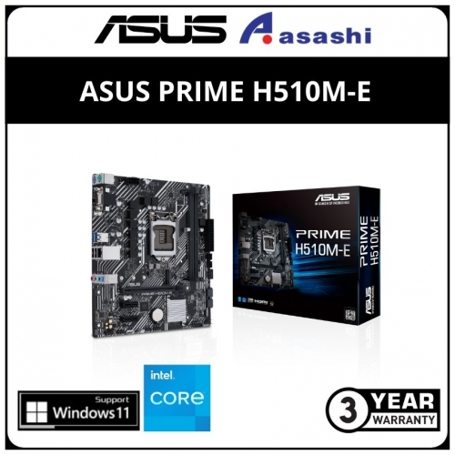 ASUS PRIME H510M-E/CSM (LGA1200) mATX Motherboard (VGA, HDMI, DP, M.2)