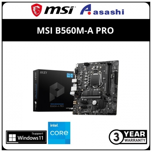 MSI B560M-A PRO (LGA1200) M-ATX Motherboard