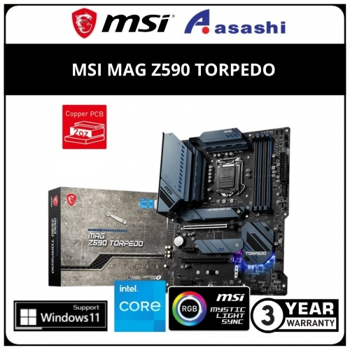 MSI MAG Z590 TORPEDO (LGA1200) ATX Motherboard