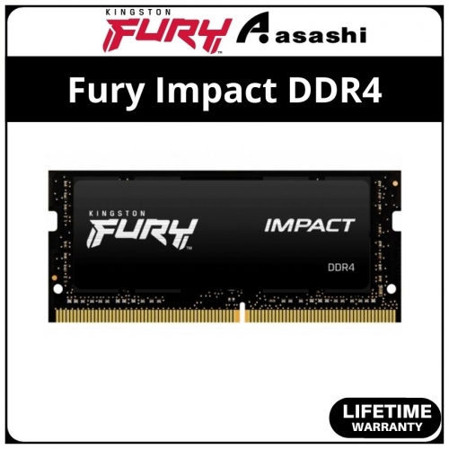 Kingston Fury Impact DDR4 8GB 3200Mhz CL20 XMP Support Gaming Sodimm Ram - KF432S20IB/8