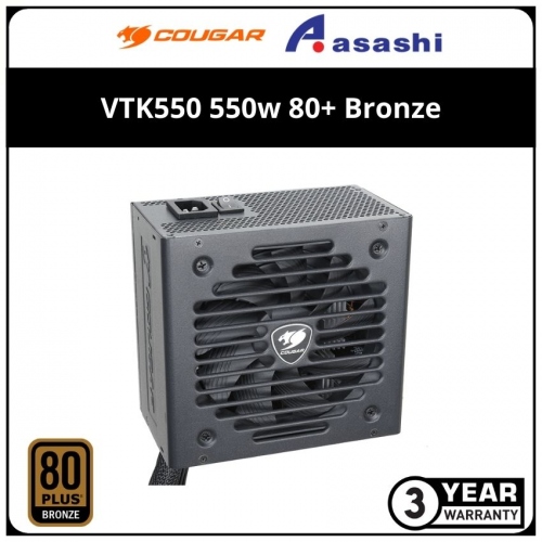 COUGAR VTK550 550w 80+ Bronze Power Supply (3 Years Warranty)