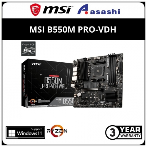 MSI B550M PRO-VDH (AM4) mATX Motherboard
