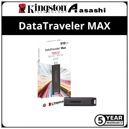 Kingston DTMAX 512GB USB3.2 Type-C Flash Drive - Up to 1000MB/s Read & 900MB/s Write