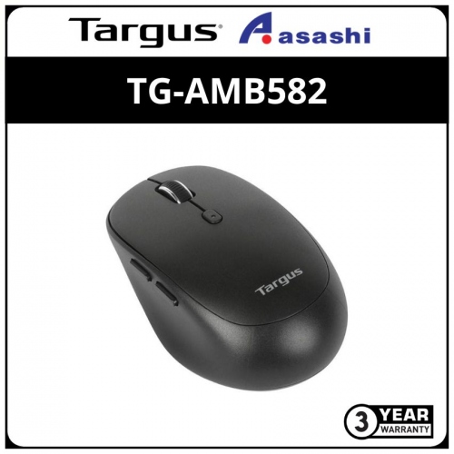 Targus (TG-AMB582-BK) MidSize Comfort Multi-Device Antimicrobial 2.4GHz + Bluetooth 5.0 Wireless Mouse (3 yrs Manufacturer Warranty)