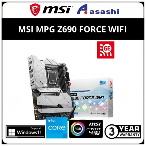 MSI MPG Z690 FORCE WIFI DDR5 (LGA1700) ATX Motherboard