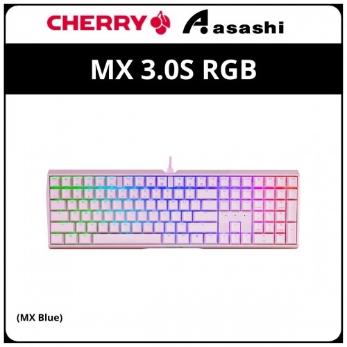 CHERRY MX 3.0S RGB Mechanical Gaming Keyboard - Pink (MX Blue)