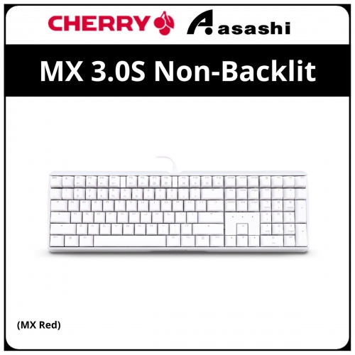 CHERRY MX 3.0S Non-Backlit Mechanical Gaming Keyboard - White (MX Red)