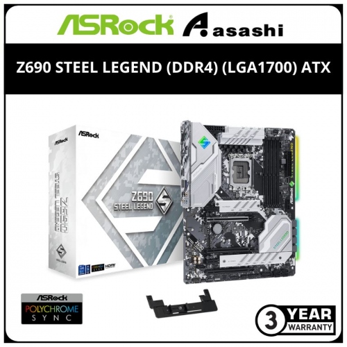 ASRock Z690 STEEL LEGEND (DDR4) (LGA1700) ATX Motherboard