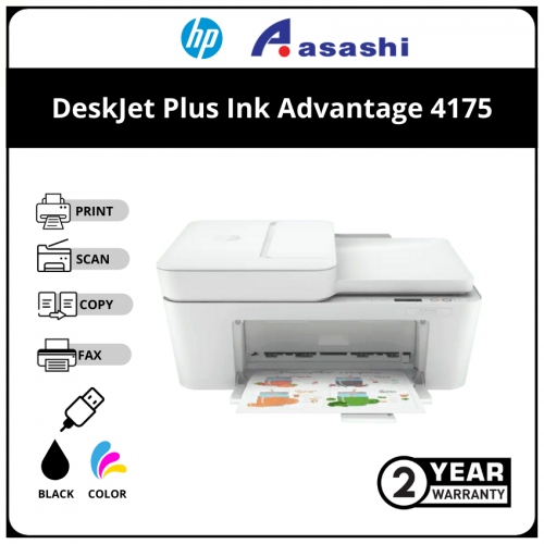 HP DeskJet Plus Ink Advantage 4175 Print,Scan,Copy,Wireless, Photo, Mobile Fax Printer (Online Warranty Registration 2 Yrs)