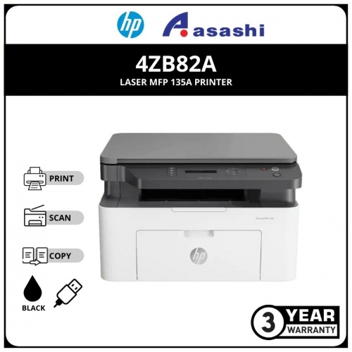HP Laserjet Pro M135A AIO Mono Laserjet Printer (Print,Scan,Copy) 4ZB82A,3 Years Warranty 1-1 Exchange (Online Warranty Registration 1+2 Yrs)