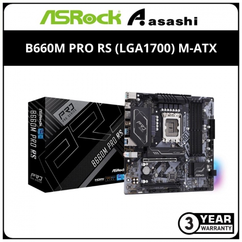 ASRock B660M PRO RS (LGA1700) M-ATX Motherboard