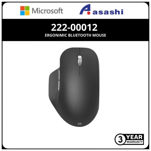 Microsoft 222-00012 Ergonomic Bluetooth Mouse - Black (3 yrs Limited Hardware Warranty)