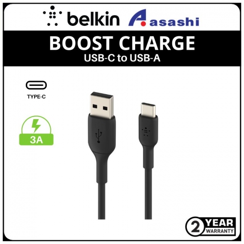 Belkin CAB001bt2MBK BOOST CHARGE USB-C to USB-A Cable (2Meter, Black)