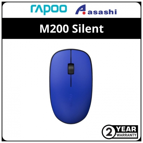 Rapoo M200 Silent (Blue) Multi-Mode Wireless Bluetooth 3.0/ 4.0/ wireless 2.4GHz Mouse - 2Y