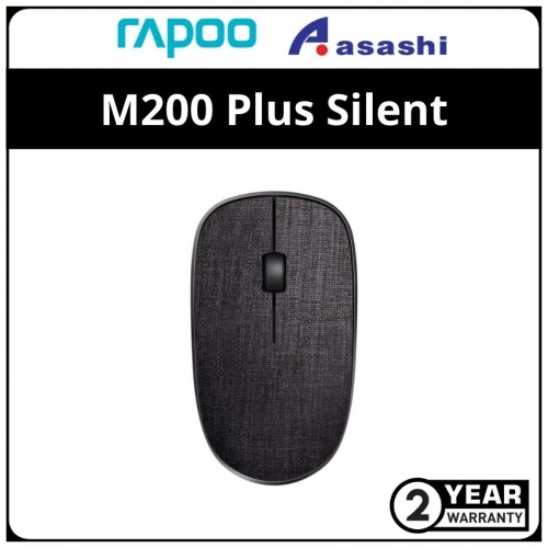Rapoo M200 Plus Silent (Black) Fabric Multi-Mode Wireless Bluetooth 4.0/ Wireless 2.4GHz Mouse - 2Y