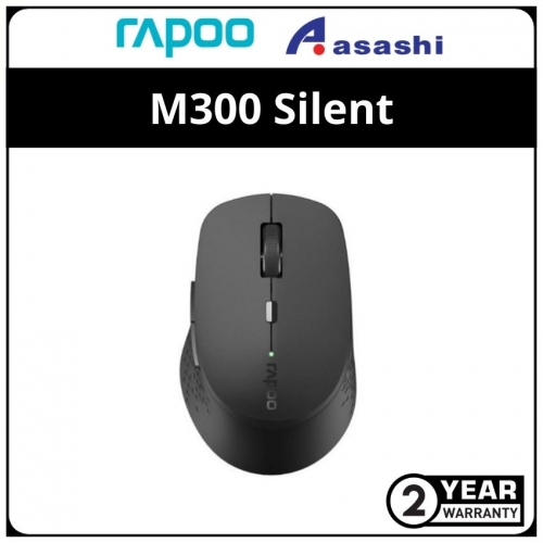 Rapoo M300 Silent (Dark Gray) Multi-Mode Wireless Bluetooth 4.0/ Wireless 2.4GHz Mouse - 2Y