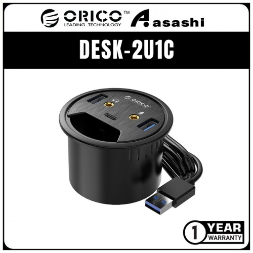 ORICO DESK-2U1C Multi function Desktop Grommet USB Hub