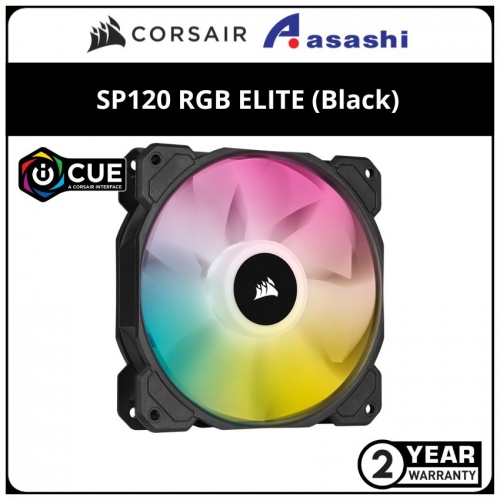 Corsair iCUE SP120 RGB ELITE Single (Black) 120mm PWM Fan